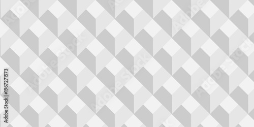 Vector structure box minimal white abstract cube. paper square wall texture. geometric tile hexagon mosaic wall grid wallpaper. minimal geometric block cube isometric mosaic background.