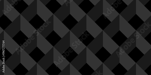 Vector structure box minimal black, gray abstract cube square wall texture. geometric tile hexagon mosaic wall grid wallpaper. minimal geometric block cube isometric texture background.