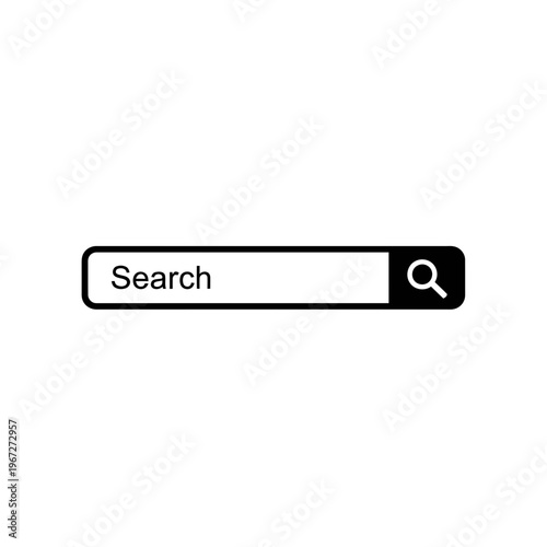 Search bar icon with magnifying glass for website or app interface.