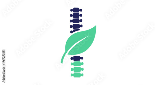 Spine with green leaf symbol.