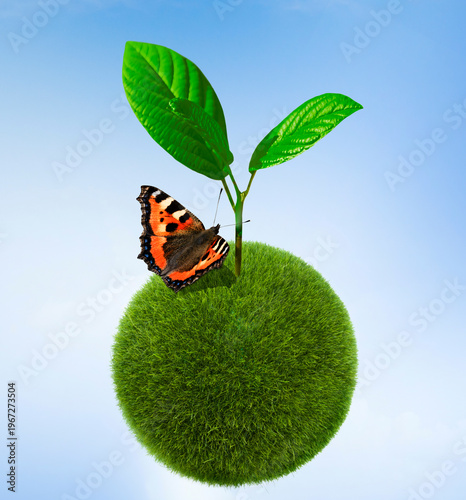 Plant as a symbol of positive climate change