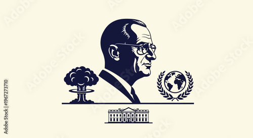 Portrait of a smiling man head.