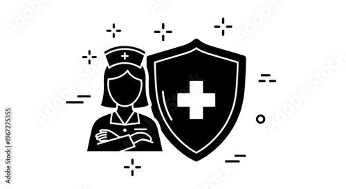 Nurse Healthcare Medical Protection Symbol.