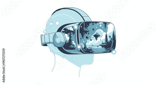 Virtual Reality Headset for Immersive Digital Experiences.