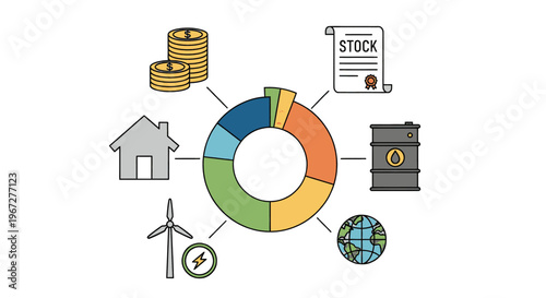 Investment Portfolio Diversification with Various Asset Classes.