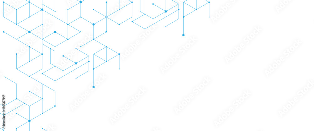 Obraz premium Vector digital hexagonal background geometric elements medical technology with lines and dots
