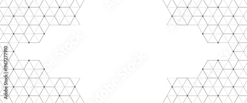 Vector digital hexagonal background geometric  elements medical technology with lines and dots