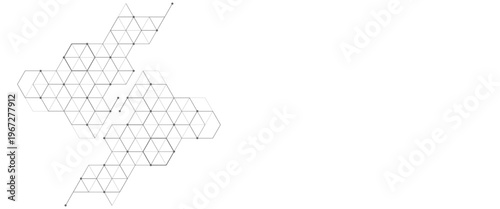 Vector digital hexagonal background geometric  elements medical technology with lines and dots