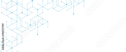Vector digital hexagonal background geometric  elements medical technology with lines and dots