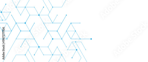 Vector digital hexagonal background geometric  elements medical technology with lines and dots