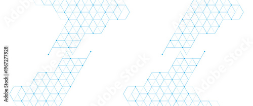 Vector digital hexagonal background geometric  elements medical technology with lines and dots