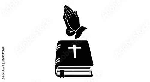 Holy Bible with Cross and Dove.