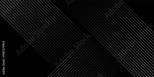 Black background with shiny diagonal lines wallpaper, Black and grey metallic abstract tech geometric linear background.