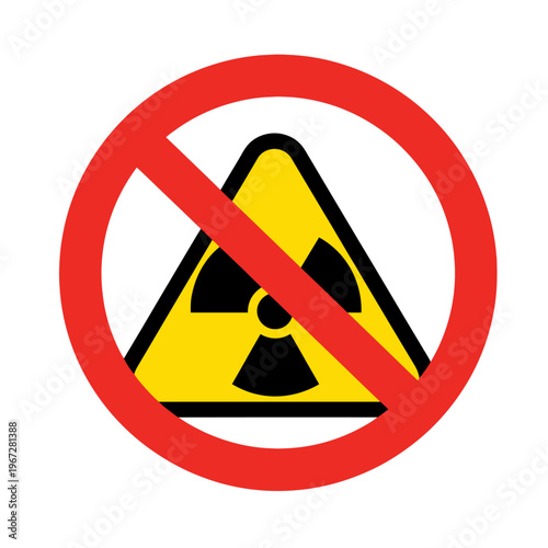 No Radiation Symbol Sign - Warning Against Radioactive Materials
