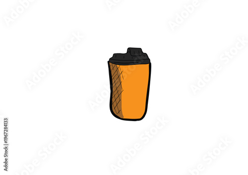 Thermos Orange insulated travel mug