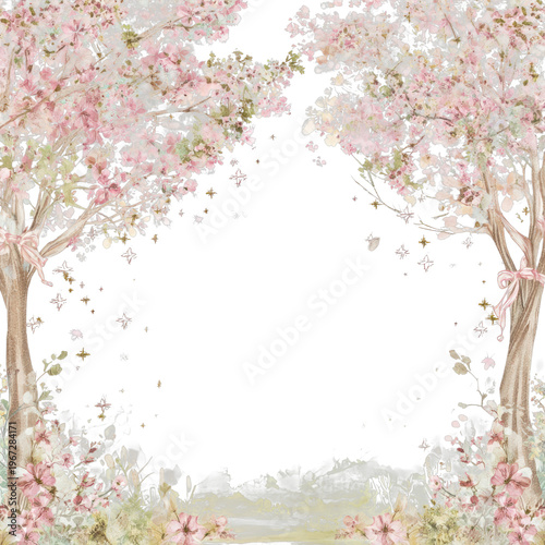 PNG Delicate floral frame illustration.