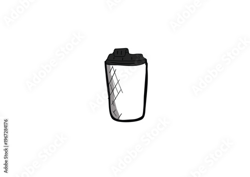 White insulated travel mug Thermos