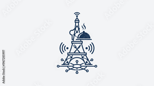 Modern Paris Culinary Icon Concept
