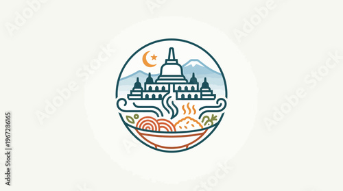 Iconic Indonesian Food and Temple Design
