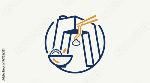 Minimalist Dumpling Logo Design