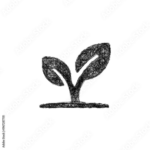 Sketch bio energy icon design