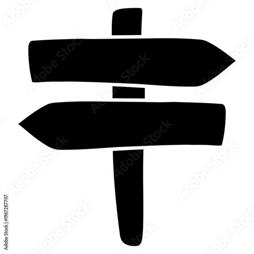 wooden directional signpost Icon