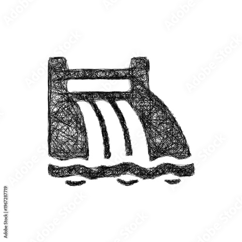 Sketch hydro power icon design