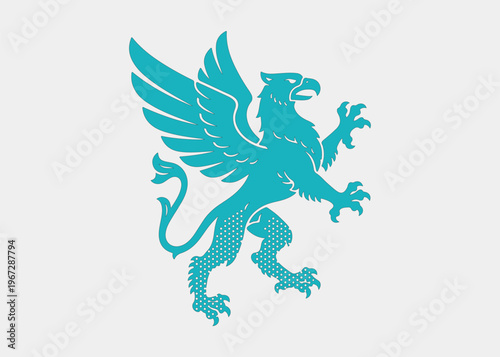 Griffin silhouette line drawing