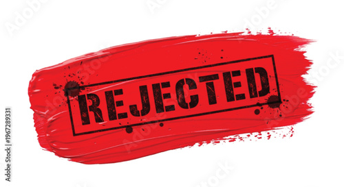 Red rubber stamp with rejected text on white background 1