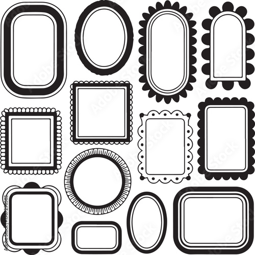 Collection of various ornate and decorative picture frames