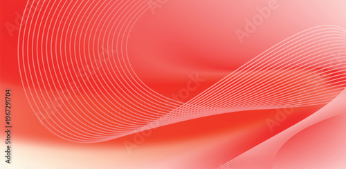 Red Dynamic Wave Lines Background For Energy Business Design