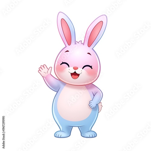 easter bunny with a pink bow