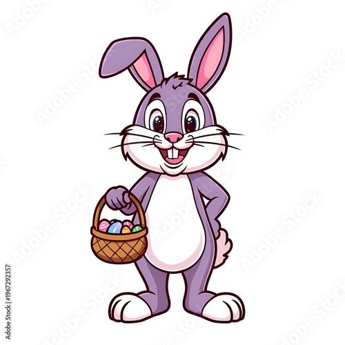 easter bunny with eggs