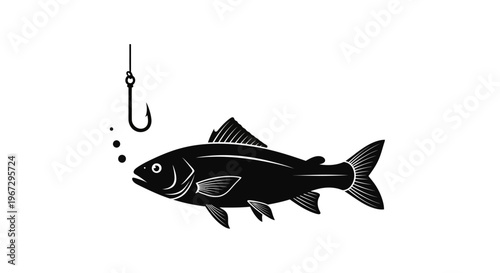 Fish being caught by hook bait.