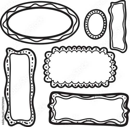 Collection of decorative frames and borders for photo or text