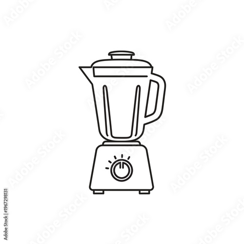 Simple outline drawing of a modern kitchen blender for making smoothies and juices.