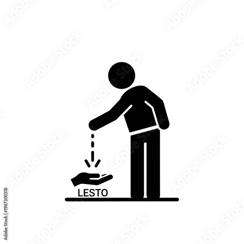 Person giving money to another persons hand charity concept help.