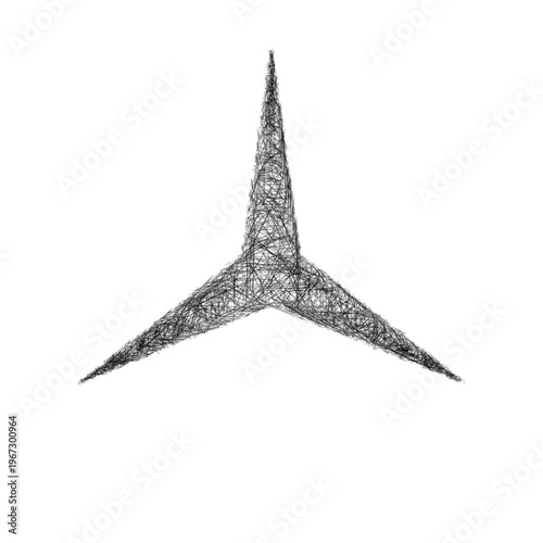 Sketch triangle star shape design