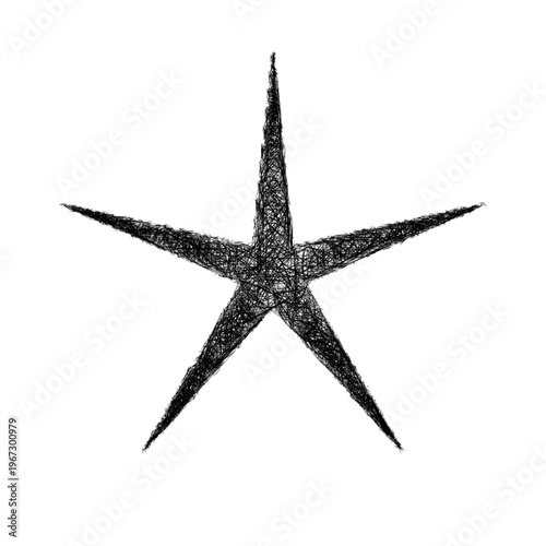 Sketch pentagram star shape design