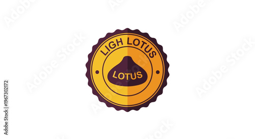 Golden Lotus Beer Bottle Cap.