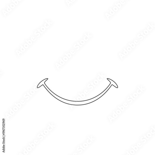 Simple smile illustration representing happiness and positivity in a minimalistic design.