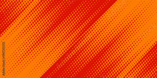 Comic orange background with halftone. gradient in pop art retro style. halftone dotted background. dots pop art comics with summer background