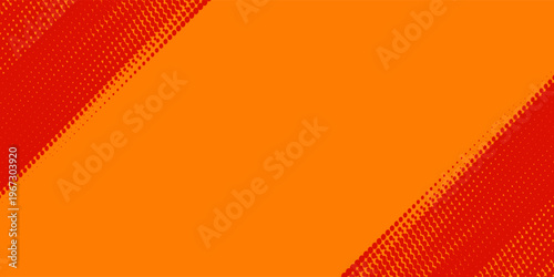 Comic orange background with halftone. gradient in pop art retro style. halftone dotted background. dots pop art comics with summer background