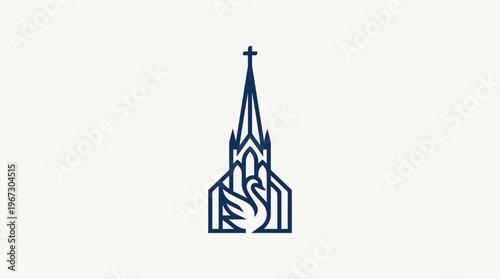 Minimalist Church Logo Featuring a Swan
