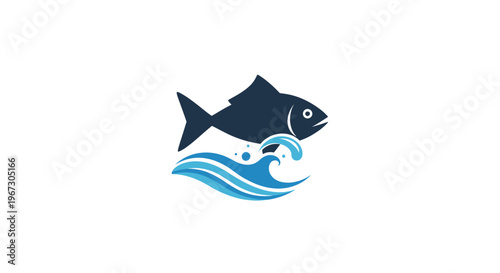 Dark blue fish swimming right side.