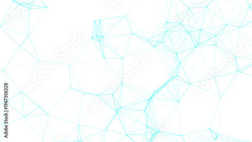 Vector Abstract network of interconnected blue lines implies seamless connectivity and digital age, depicting vast data flow