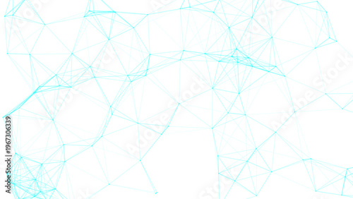 Vector Intricate network of teal lines create abstract geometric connections, showcasing complexity, modern concepts of data, futuristic ideas, and technological innovation. 