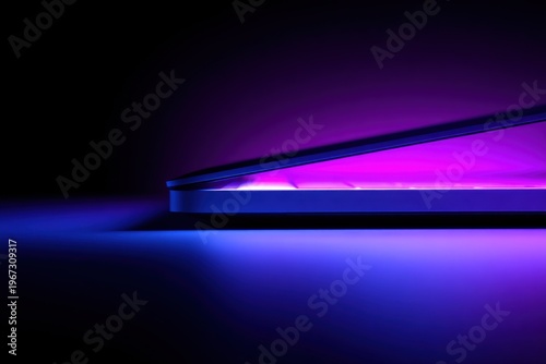 Wallpaper Mural Sleek Laptop with Neon Glow: Modern Technology and Innovation for Creative Professionals and Digital Nomads Torontodigital.ca