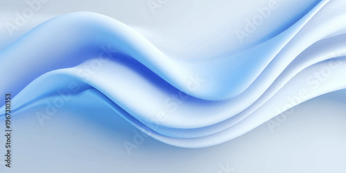 A smooth blue abstract background featuring a flowing silk wave texture with soft light curves and a liquid satin design for a modern wallpaper backdrop