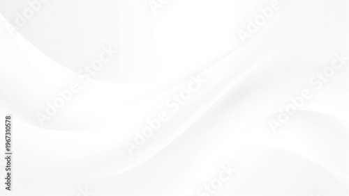Smooth white abstract background with wavy curves and soft gradients elegant minimal design element